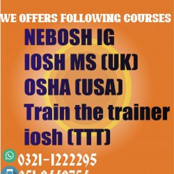 iosh osha nebosh course in islamabad